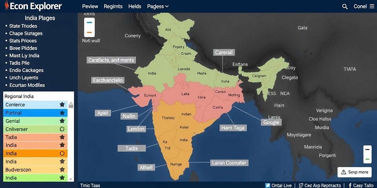 Econ Explorer India Regional Economic Map Econ Explorer India regional map showing economic activities across different states
