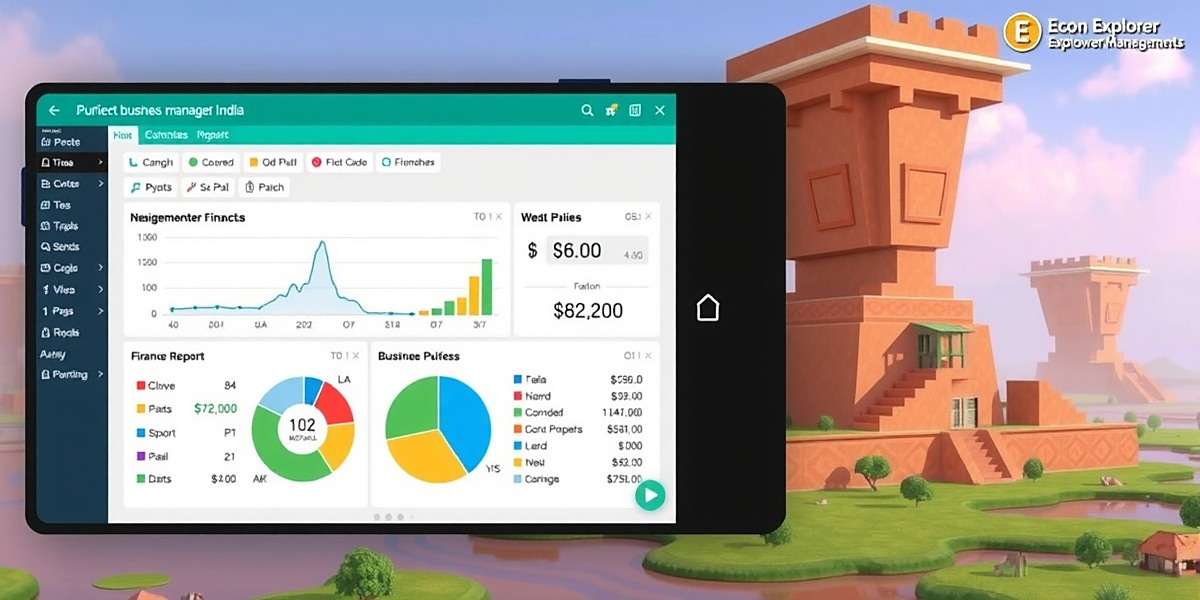 Econ Explorer India Business Management Interface Econ Explorer India Gameplay showing business management screen with financial reports